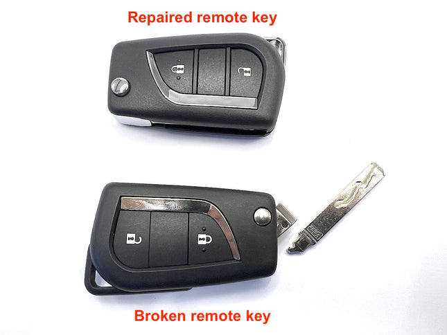 Repair service for Toyota Yaris 2 button remote flip key 2014 2015 2016