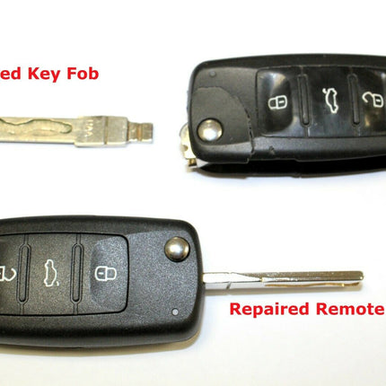 Repair service for Skoda Yeti 3 button remote flip key 2011 2012 2013 2014
