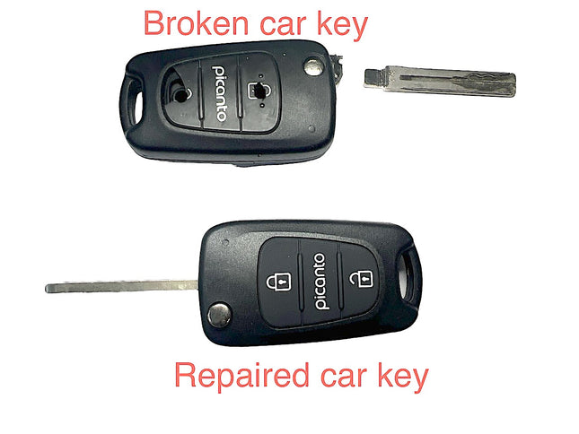 Repair service for Kia Picanto 2 button remote flip key 2009 2010 2011 2012 2013