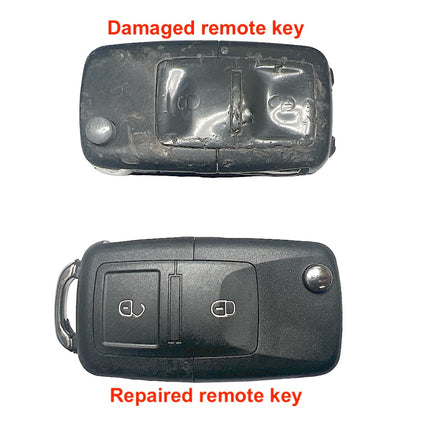 Repair service for VW Volkswagen Transporter T5 2 button remote flip key 2003 2004 2005 2006 2007 2008 2009