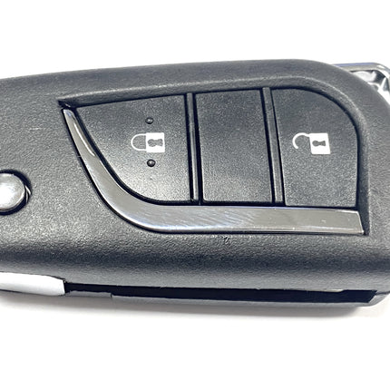 RFC 2 button flip key case for Toyota Aygo 2014 2015 2016 2017 2018 2019 2020 2021 remote fob