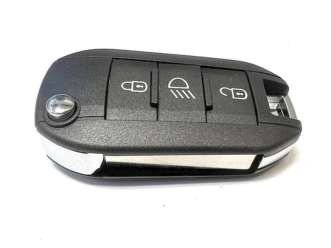 RFC 3 button flip key case for Peugeot 308 remote fob 2014 2015 2016 HU83 blade