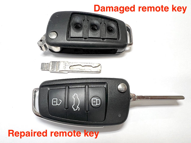 Repair service for Audi A1 A3 A4 A6 A8 TT Q7 3 button remote flip key