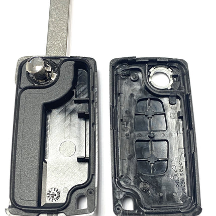RFC 2 button flip key case for Citroen DS3 remote fob 2010 2011 2012 2013 2014 2015 2016