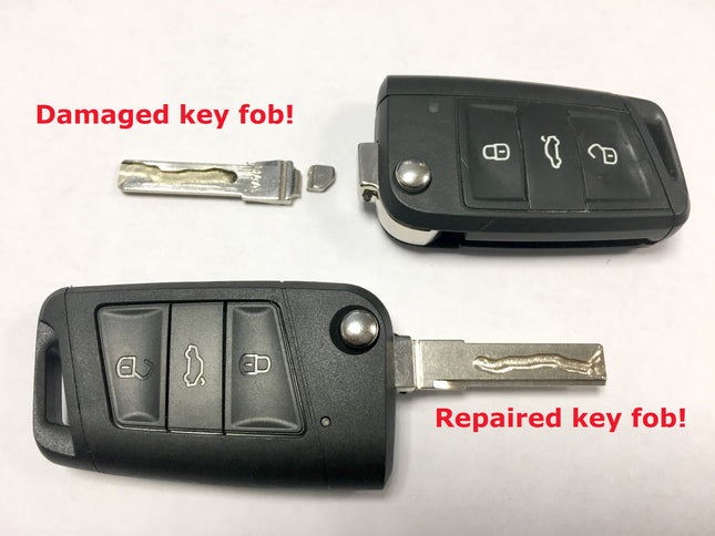 Repair service for VW Volkswagen Golf MK7 remote flip key 2013 2014 2015 2016 2017 2018 2019 2020 2020