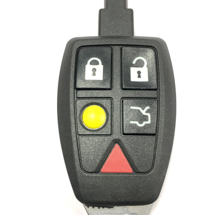 Replacement 5 button case for Volvo S40 V50 C30 C70 remote fob HU101 blade