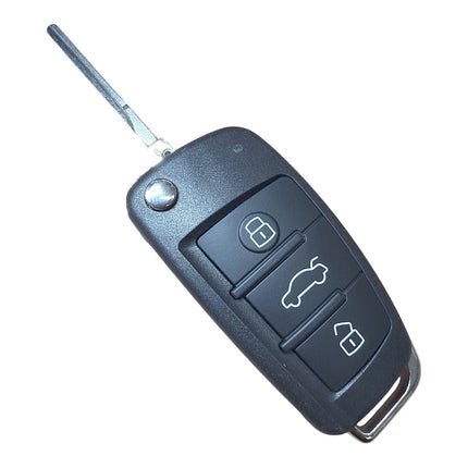 RFC 3 button flip key case for Audi A6 C6 RS6 2004 2005 2006 2007 2008 2009 2010 2011 remote fob HU66 blade