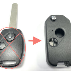 2 button flip key case upgrade for Honda Accord Civic Jazz CRV remote key