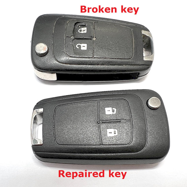 Repair service for Chevrolet Aveo 2 or 3 button remote flip key 2011 2012 2013 2014 2015