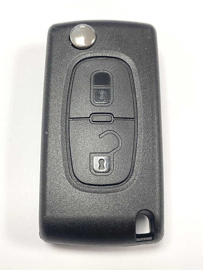 RFC 2 button flip key case for Peugeot Partner Expert remote fob 2008 - 2016