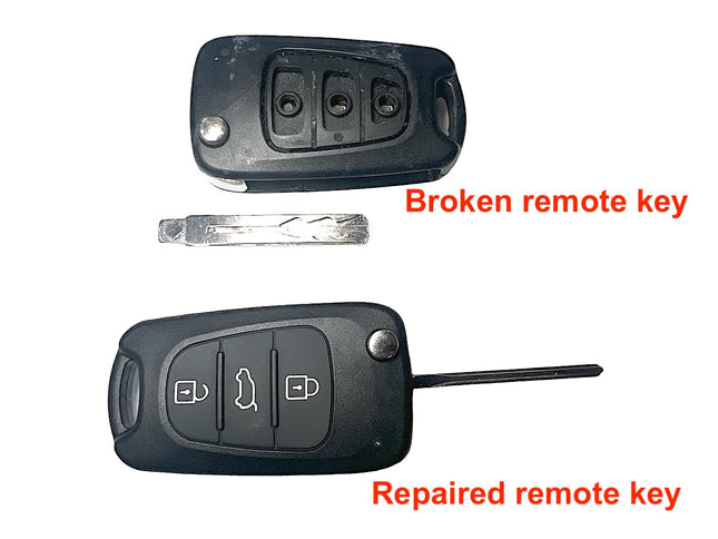 Repair service for Kia Rio 3 button remote flip key 2009 2010 2011 2012 2013 2014