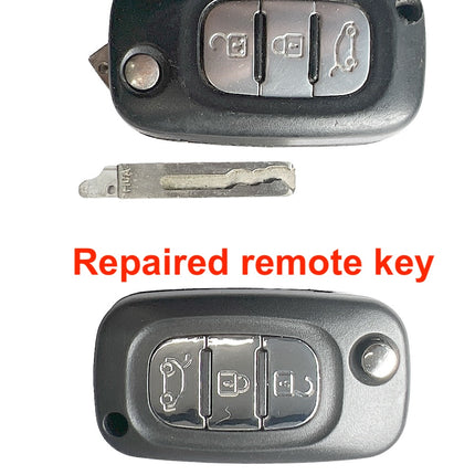 Repair service for Mercedes Citan 2 or 3 button remote flip key 2012 2013 2014 2015 2016 2017 2018 2019 2020