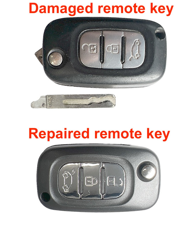Repair service for Mercedes Citan 2 or 3 button remote flip key 2012 2013 2014 2015 2016 2017 2018 2019 2020