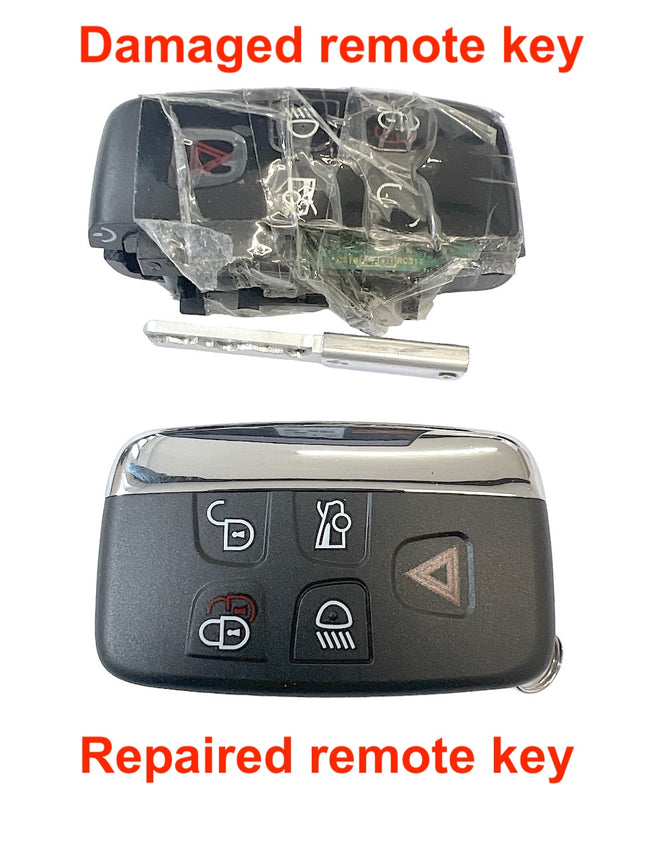 Repair service for Jaguar F Type 5 button remote fob 2013 2014 2015 2016 2017 2018