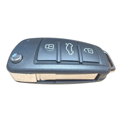 RFC 3 button flip key case for Audi A6 C6 RS6 2004 2005 2006 2007 2008 2009 2010 2011 remote fob HU66 blade
