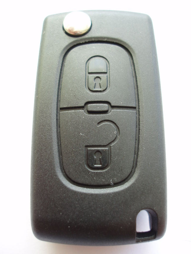 RFC 2 button flip key case for Peugeot 308 remote fob HU83 2007 2008 2009 2010 2011 2012 2013