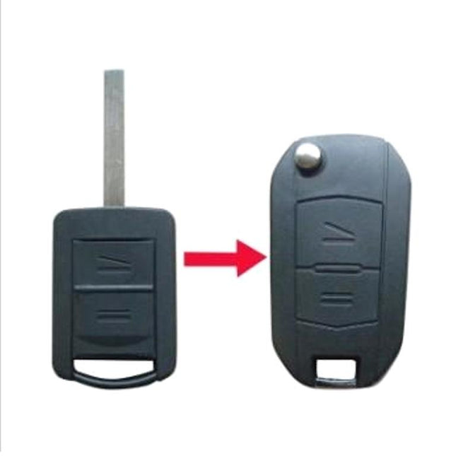 2 button flip key case upgrade for Vauxhall Opel Corsa C Combo remote key - HU100 blade profile