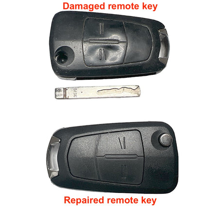 Repair service for Vauxhall Opel Zafira B 2 button remote flip key 2005 2006 2007 2008 2009 2010 2011 2012 2013