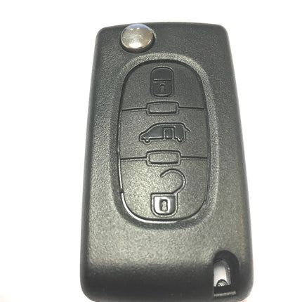 RFC 3 button flip key case for Citroen Berlingo Dispatch remote fob (battery attached to case) 2008 2009 2010 2011 2012 2013 2014 2015 2016 2017
