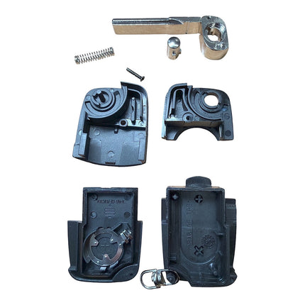 RFC 2 button flip key case for Audi A3 A4 A6 A8 remote flip key fob - double battery holder