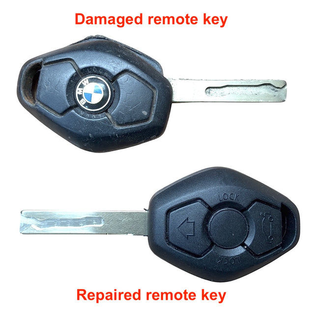 Repair service for BMW 3 button remote key 3 5 X5 Z4 E46 E60 E61 E70 E85 diamond shaped