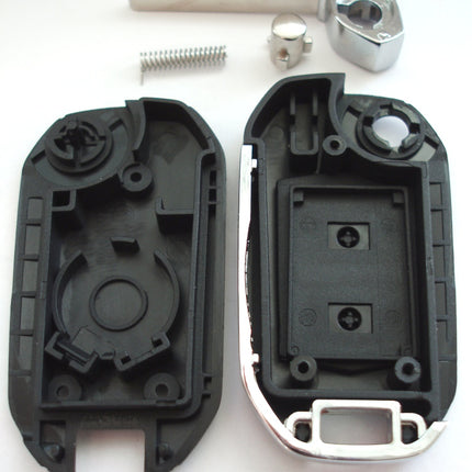 2 button flip key case upgrade for Vauxhall Opel Corsa C Combo remote key - HU100 blade profile