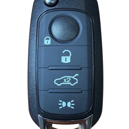 RFC 4 button flip key case for Fiat 500X remote fob 2014 2015 2016 2017 2018 2019 2020 2021 SIP22 blade