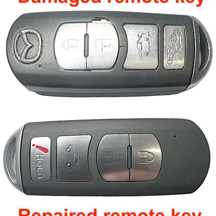 Repair service for Mazda MX5 4 button remote fob 2015 2016 2017 2018 2019 2020 2021 ND Series