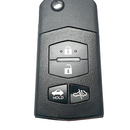 RFC 4 button flip key case for Mazda MX5 remote fob MAZ24 blade 2005 2006 2007 2008 2009 2010 2011