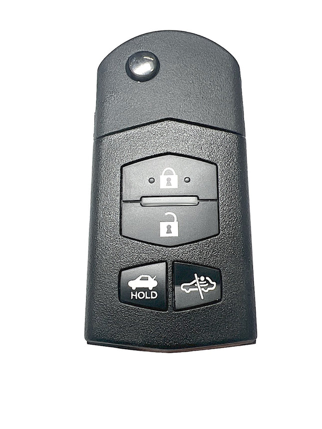 RFC 4 button flip key case for Mazda MX5 remote fob MAZ24 blade 2005 2006 2007 2008 2009 2010 2011