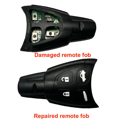 Repair service for Saab 93 9-3 4 button remote key fob 2002 2003 2004 2005 2006 2007 2008 2009 2010 2011