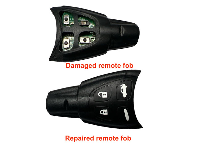 Repair service for Saab 93 9-3 4 button remote key fob 2002 2003 2004 2005 2006 2007 2008 2009 2010 2011