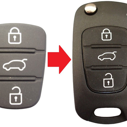 RFC 3 button rubber pad for Hyundai ix35 hyundai flip key 2011 2012 2013