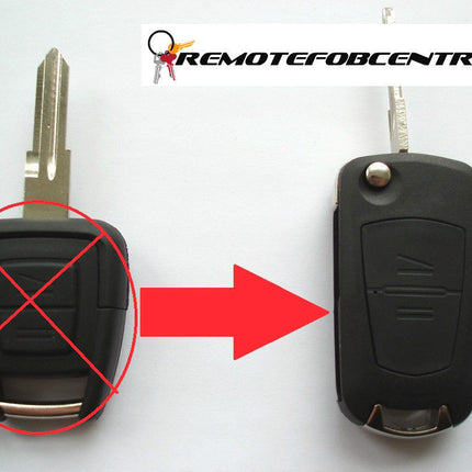 2 button flip key case upgrade for Vauxhall Opel Astra G Zafira A remote key HU46 blade profile