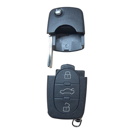 RFC 3 button flip key case for Audi A6 C5 remote fob 2002 2003 2004 HU66 CR2032 version