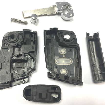RFC 3 button flip key case for SEAT Leon MK3 remote fob HU66 blade 2012 2013 2014 2015 2016 2017 2018 2019 2020