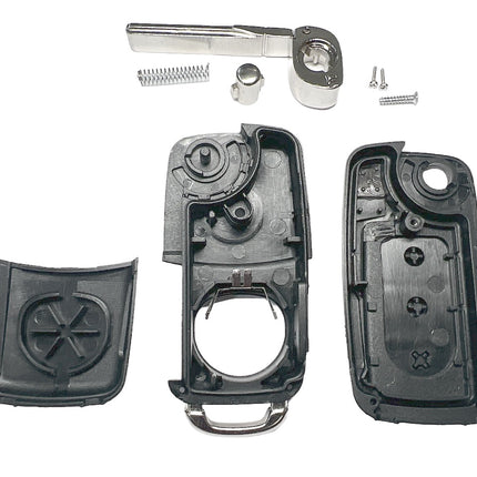 RFC 3 button flip key case for Audi A8 D3 remote key fob 2002 2003 2004 2005 2006 2007 2008 2009