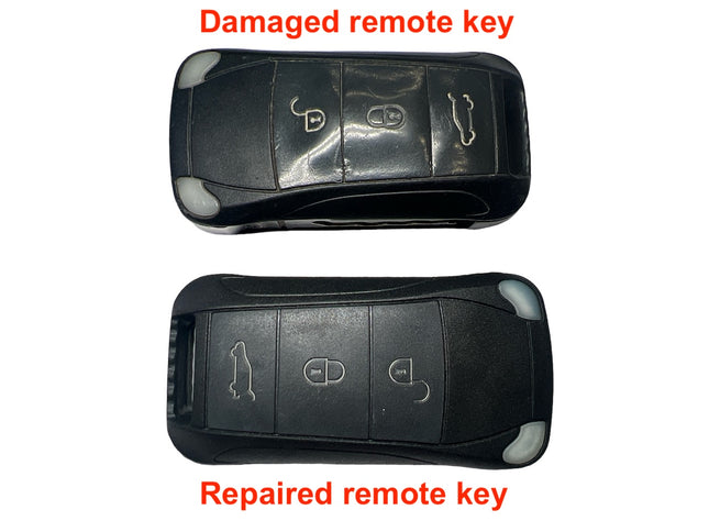 Repair service for Porsche Cayenne 957 2 or 3 button remote flip key fob 2004 2005 2006 2007 2008 2009 2010
