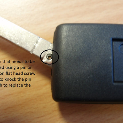RFC 2 button flip key case for Peugeot 307 remote fob HU83 2005 2006 2007 2008