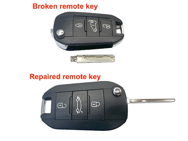 Repair service for Citroen Berlingo Dispatch van 3 button remote flip key 2016 2017 2018 2019 2020 2021 2022 
