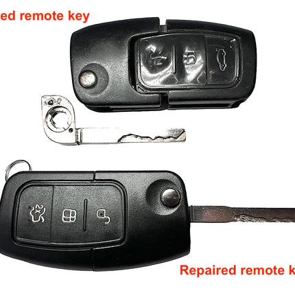 Repair service for Ford Fiesta 3 button remote flip key MK7 2008 2009 2010 2011 2012 2013 2014 2015 2016