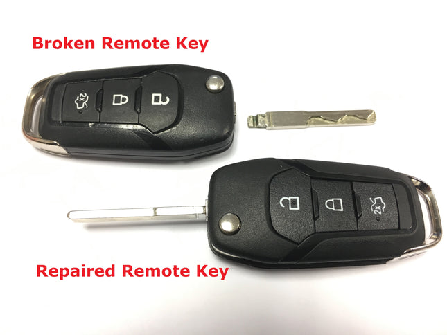 Repair service for Ford Fiesta MK8 3 button remote flip key 2017 2018 2019 2020 2021