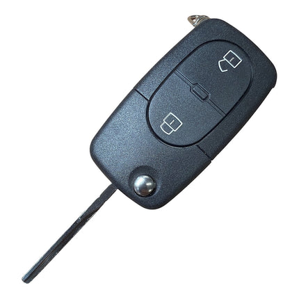 RFC 2 button flip key case for Audi A3 A4 A6 A8 remote flip key fob - double battery holder