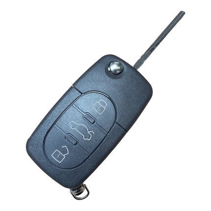 RFC 3 button flip key case for Audi TT MK1 remote fob 2002 2003 2004 2005 2006 HU66 CR2032 version
