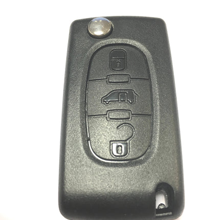 RFC 3 button flip key case for Fiat Scudo remote fob (battery attached to case) 2008 2009 2010 2011 2012 2013 2014 2015 2016 2017