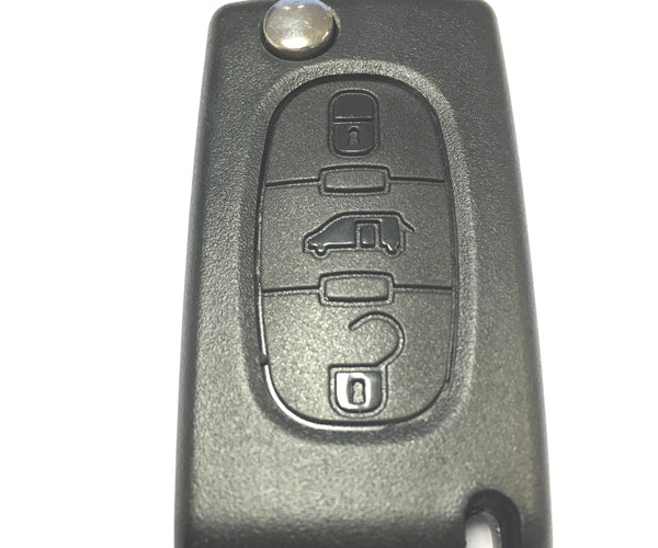 RFC 3-Button Flip Key Case For Fiat Scudo Remote Fob – 2007 To 2016