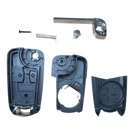 RFC 2 button flip key case for Vauxhall Corsa D remote fob 2007 2008 2009 2010 2011 2012 2013 2014 HU100 blank blade