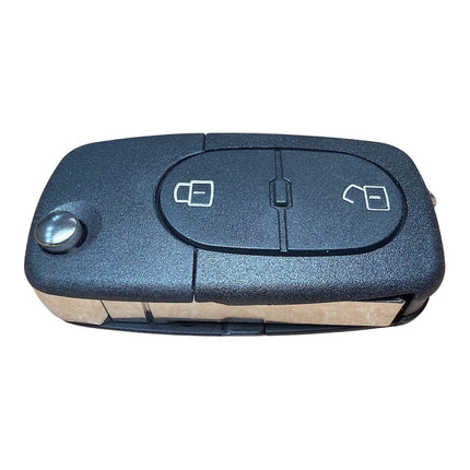 RFC 2 button flip key case for Audi A3 A4 A6 A8 remote flip key fob - double battery holder