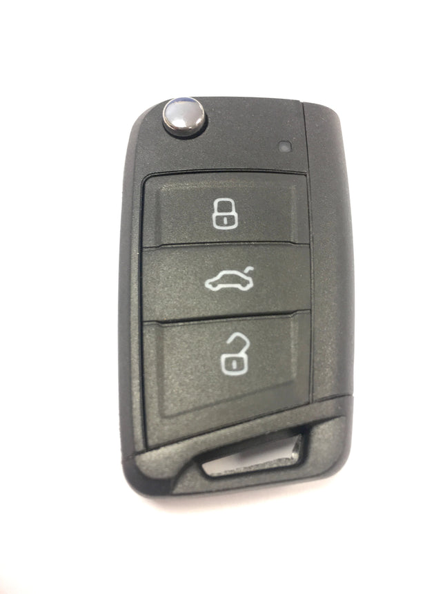 RFC 3 button flip key case shell for VW Volkswagen Golf MK7 7.5 remote fob HU66 2013 2014 2015 2016 2017 2018 2019 2020