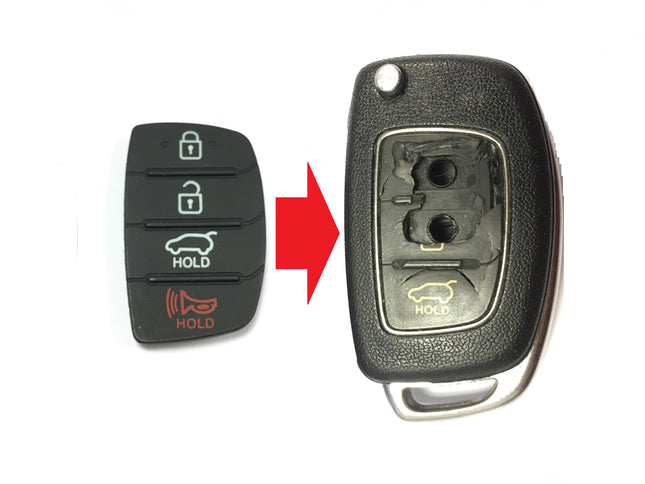 RFC 4 button rubber pad for Hyundai i40 remote key 2011 2012 2013 2014 2015